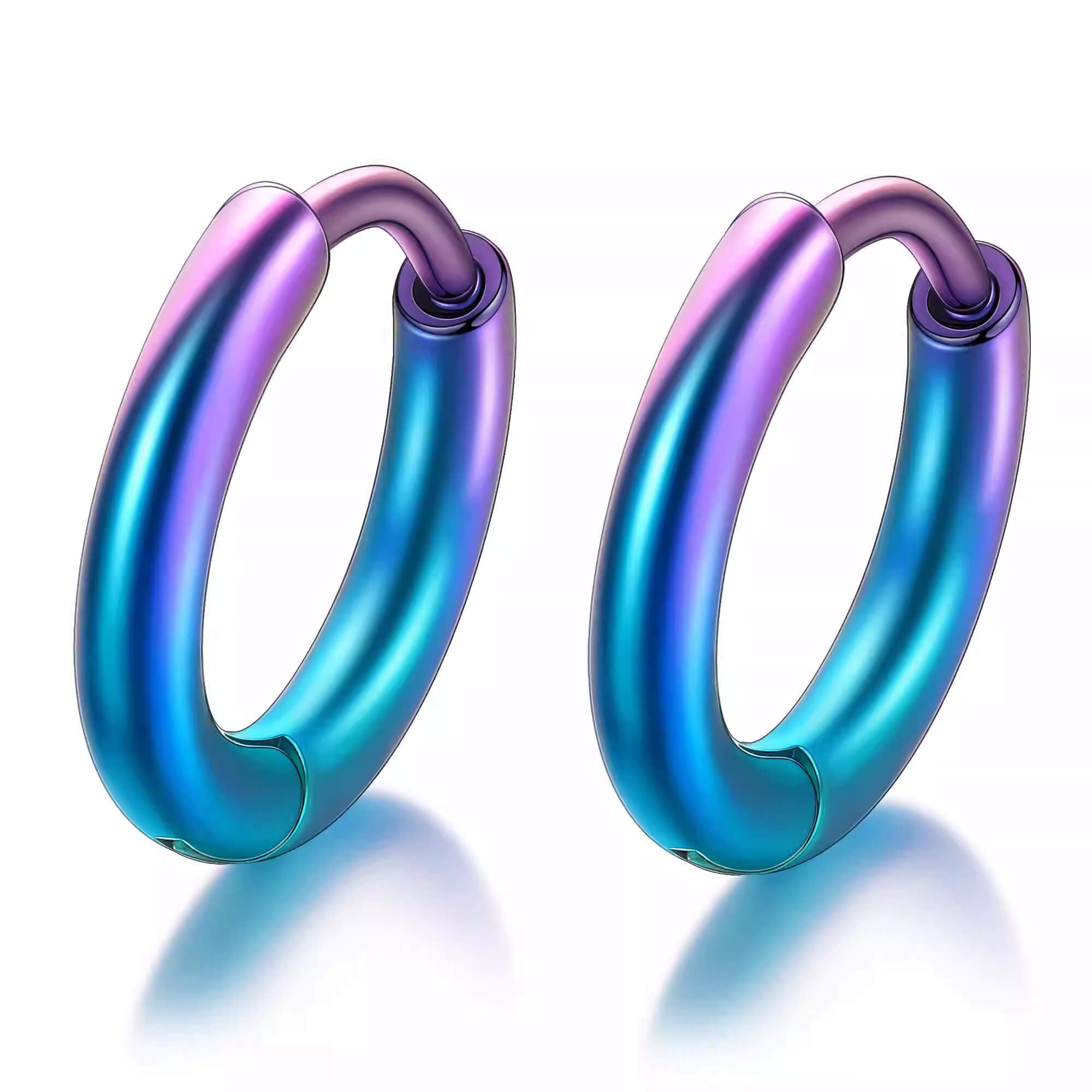 Titanium round earrings