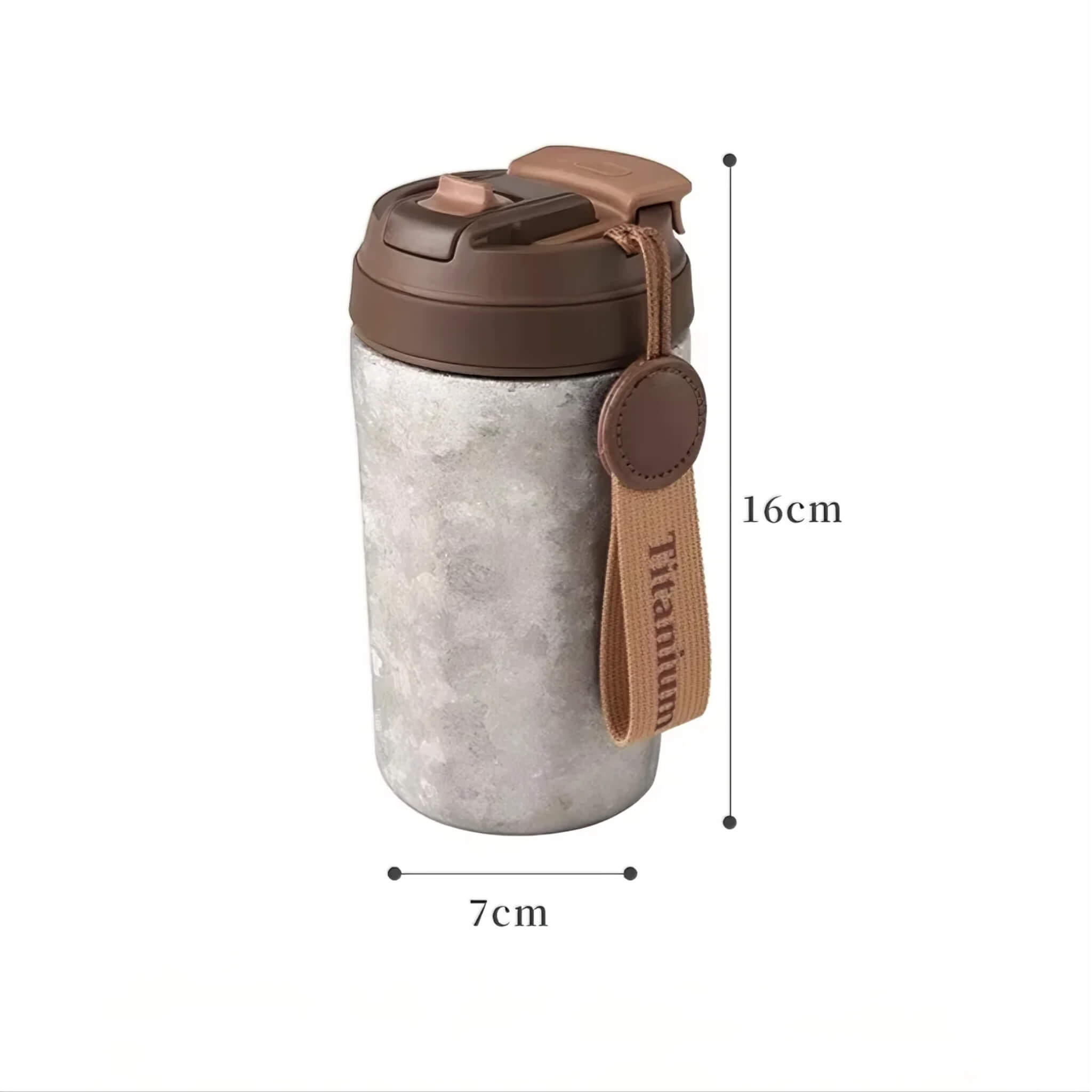 Pure titanium insulated coffee cup