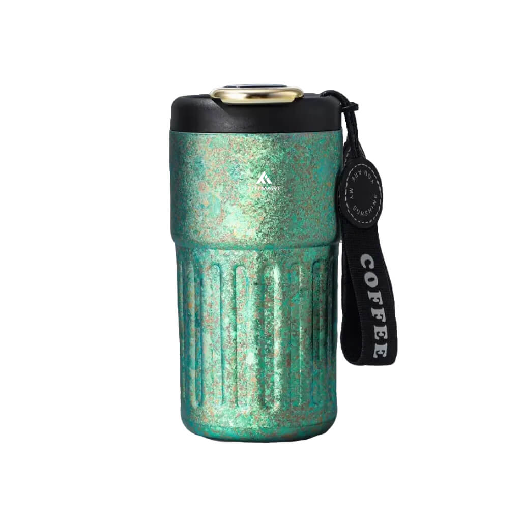 Titanium temperature display coffee cup