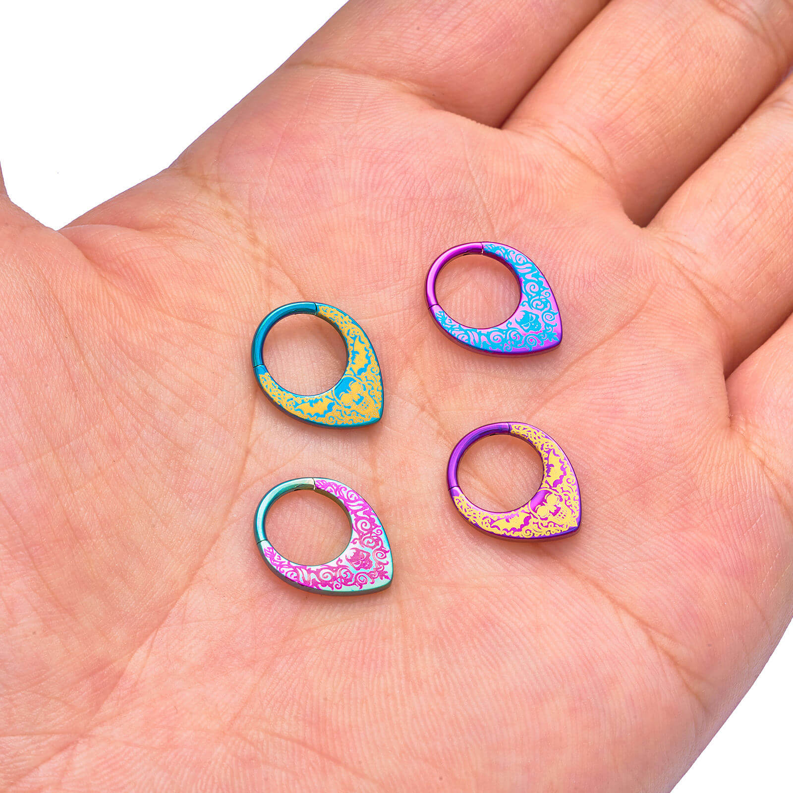 Titanium round earrings and nose rings