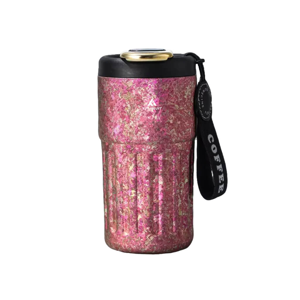 Titanium temperature display coffee cup