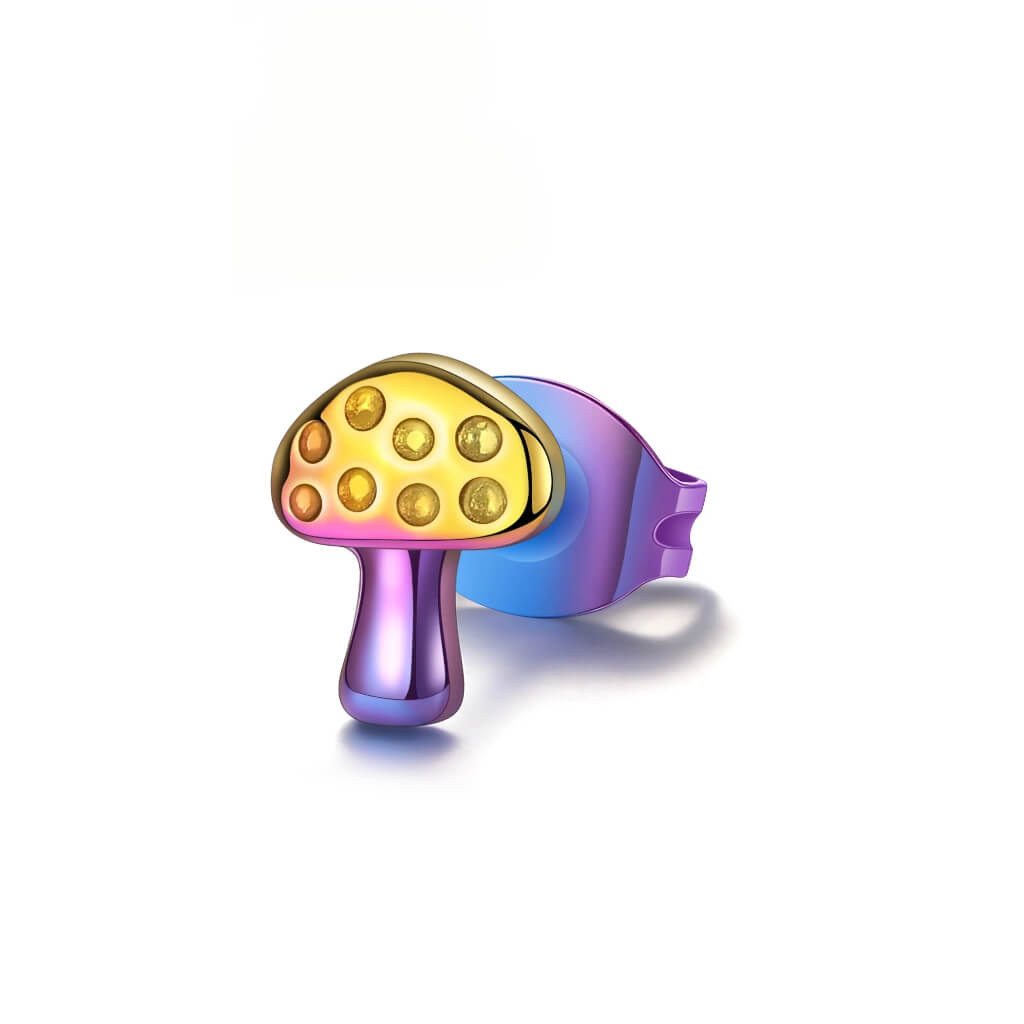 Titanium round earrings