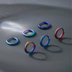 Titanium round earrings