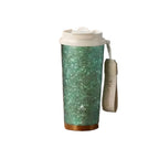 Large capacity titanium insulated coffee cup