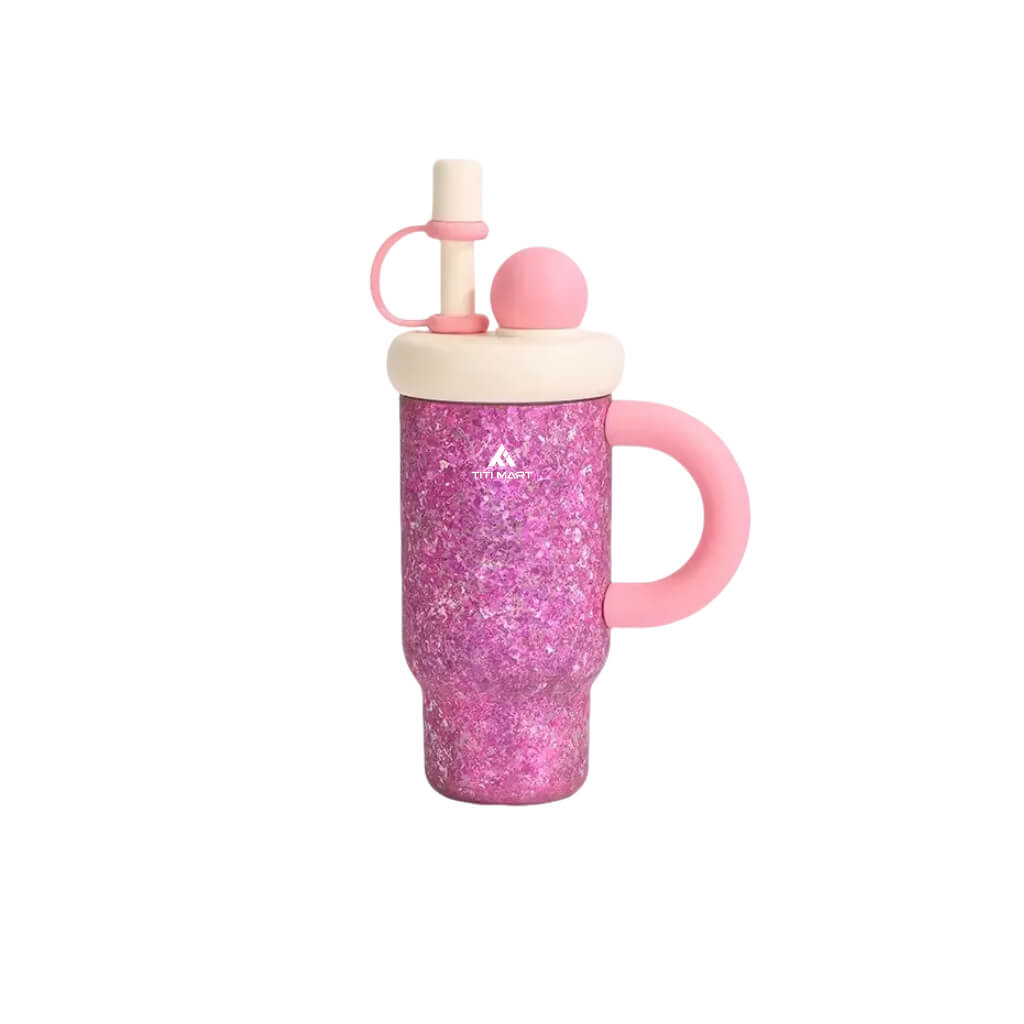 Large capacity pure titanium thermos cup