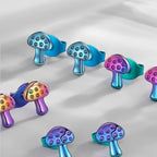 Titanium round earrings