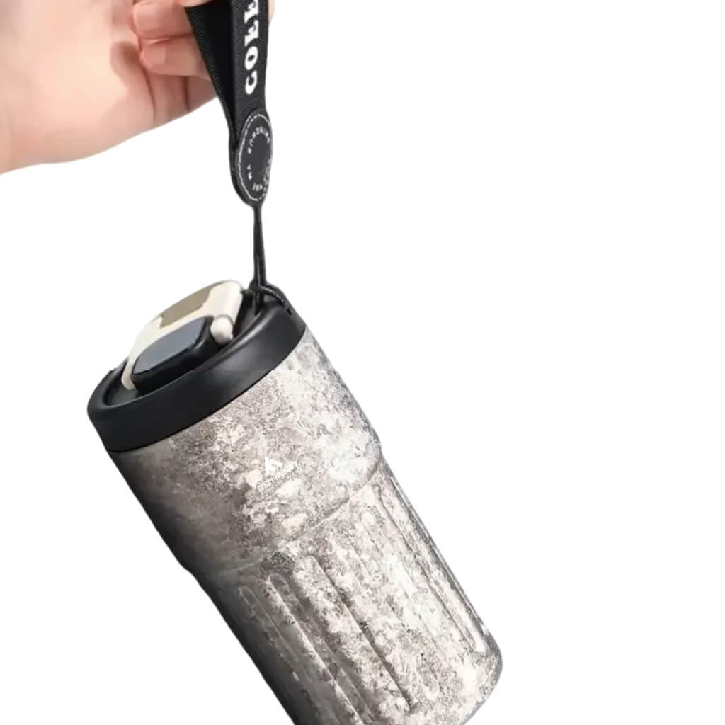 Titanium temperature display coffee cup