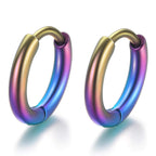 Titanium round earrings