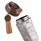 Pure titanium insulated coffee cup