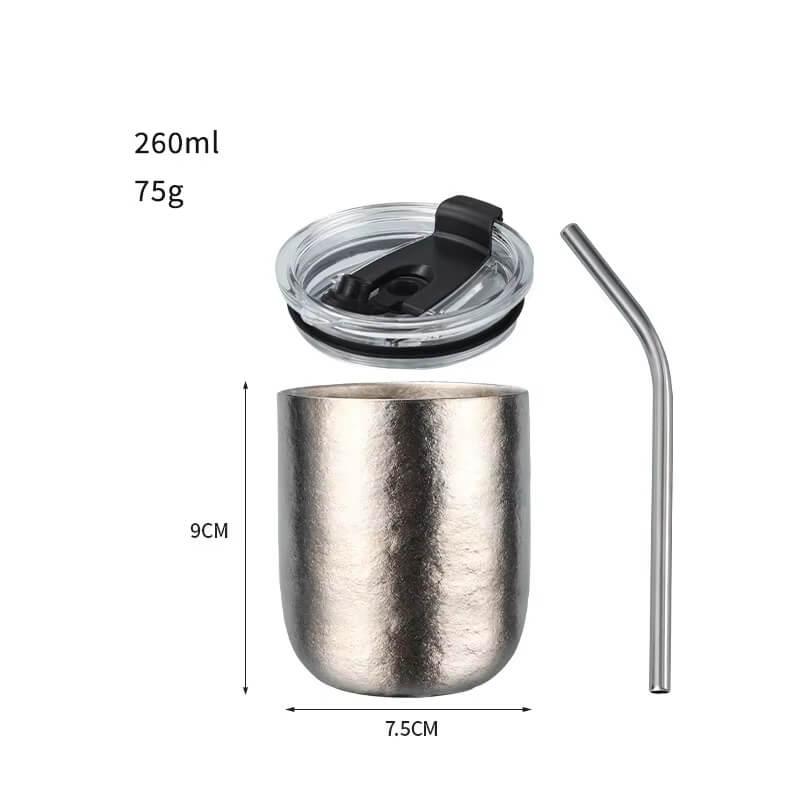 Pure titanium beer cup