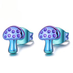 Titanium round earrings