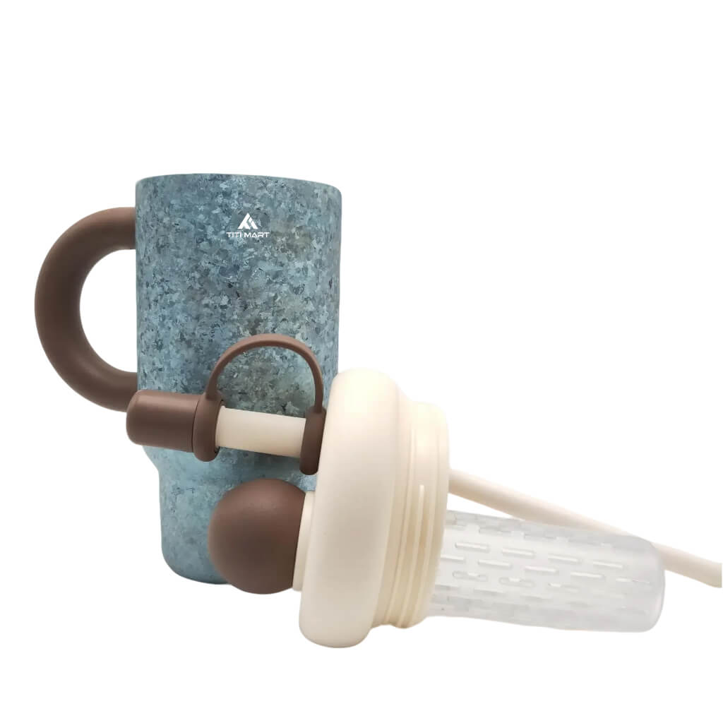 Large capacity pure titanium thermos cup