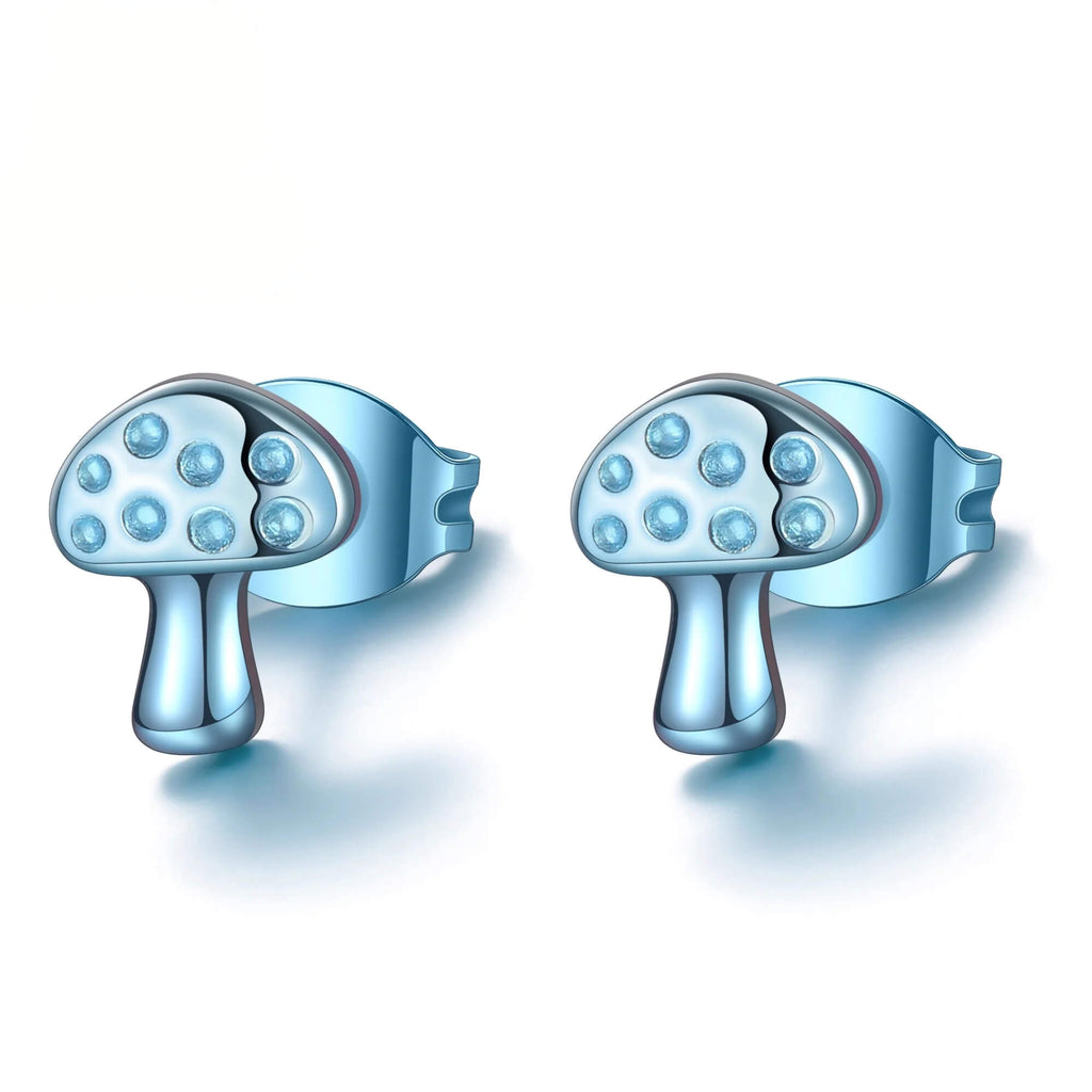 Titanium round earrings