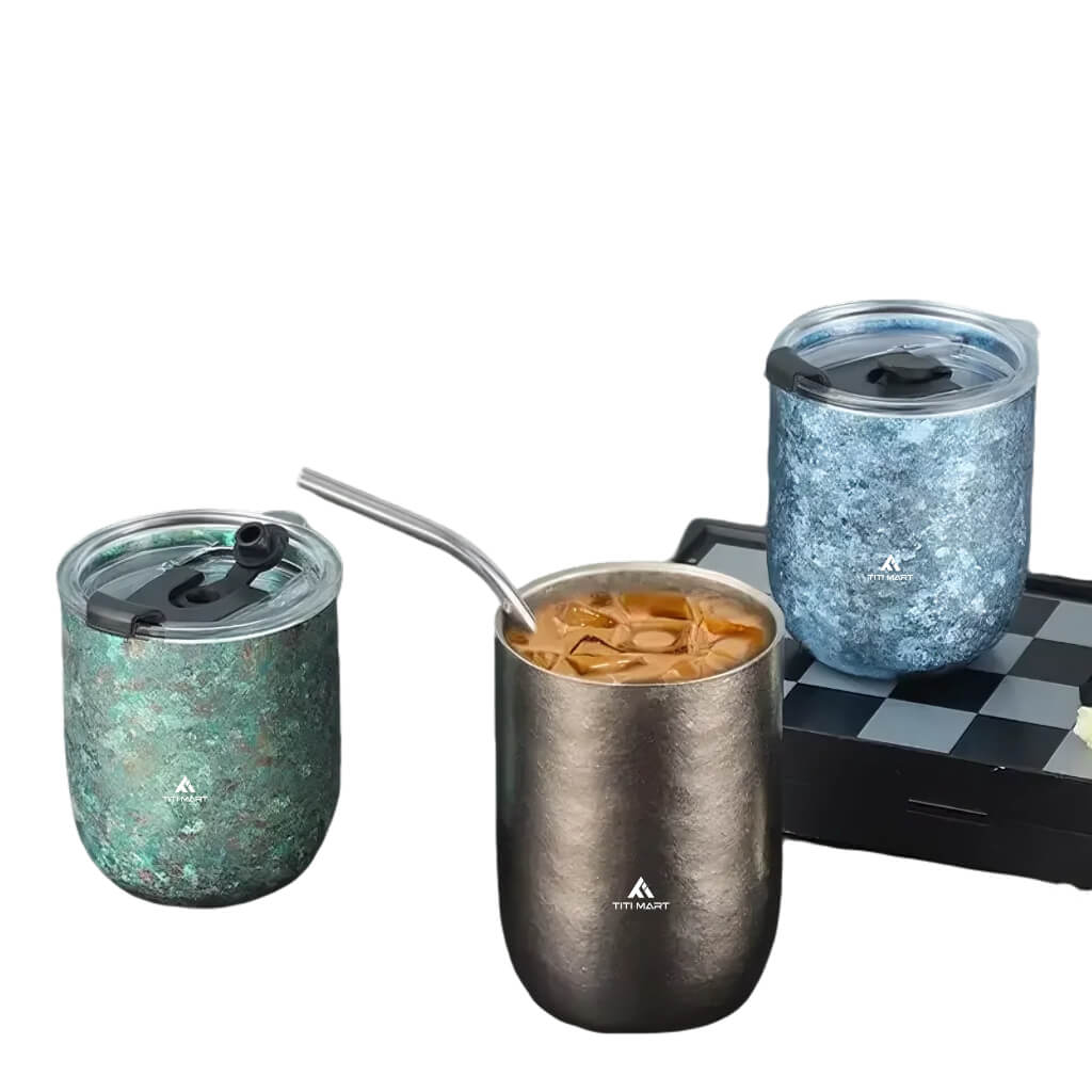 Pure titanium beer cup