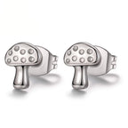 Titanium round earrings