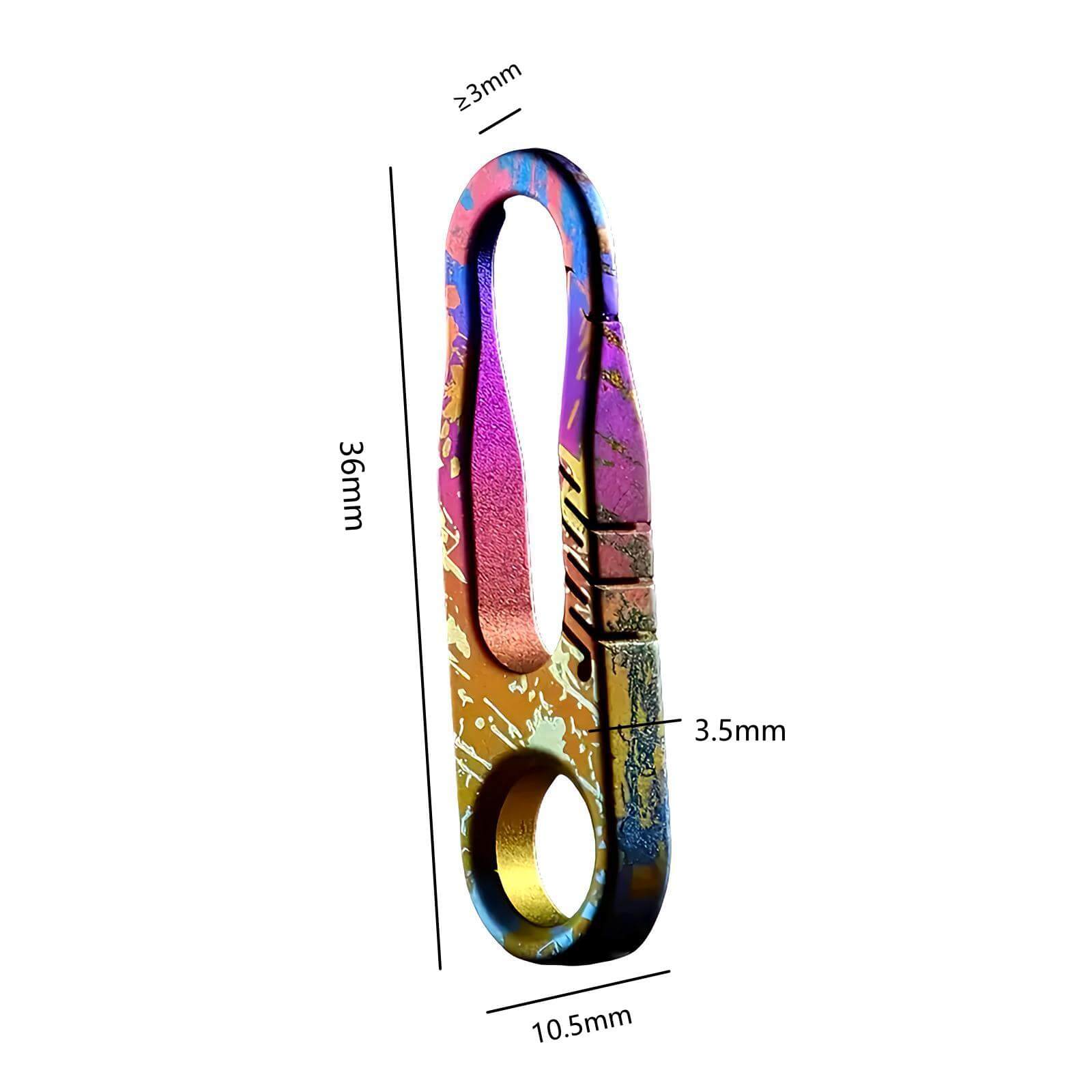 Anodized Titanium Zipper lock